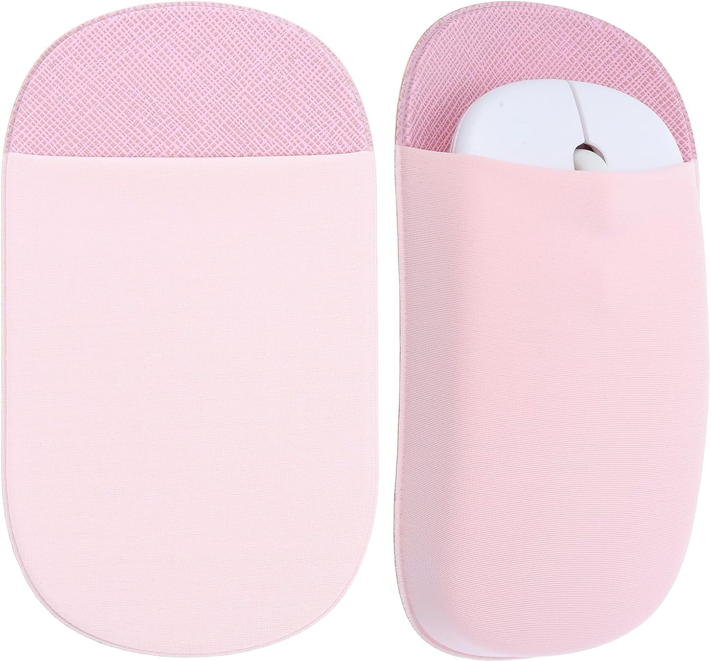 Shimmeroo Slim Mouse Holder for Laptop, Universal Wireless Mouse Sleeve Pouch for Laptop Stick on, Pink Adhesive