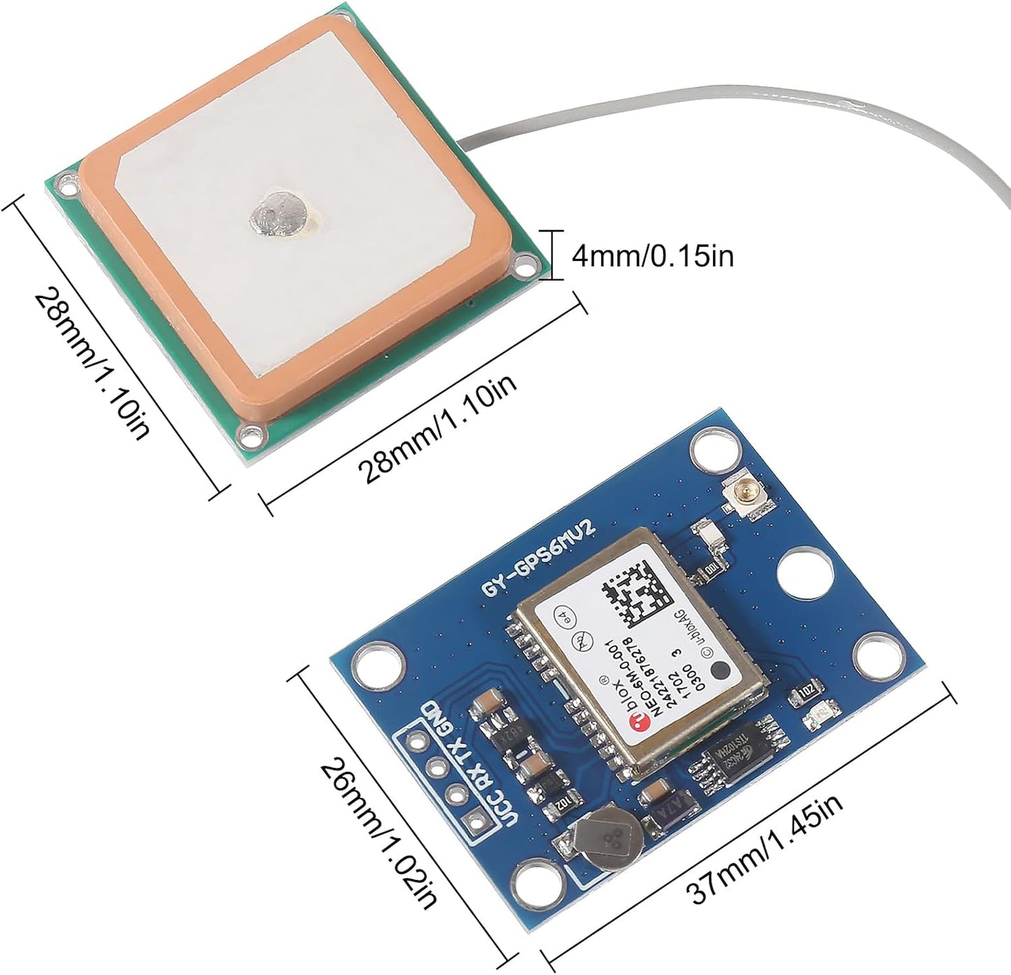 XIITIA 3pcs GY-NEO6MV2 NEO-6M NEO6MV2 APM2.5 2.5 GPS Module with Flight Control EEPROM MWC Large Antenna