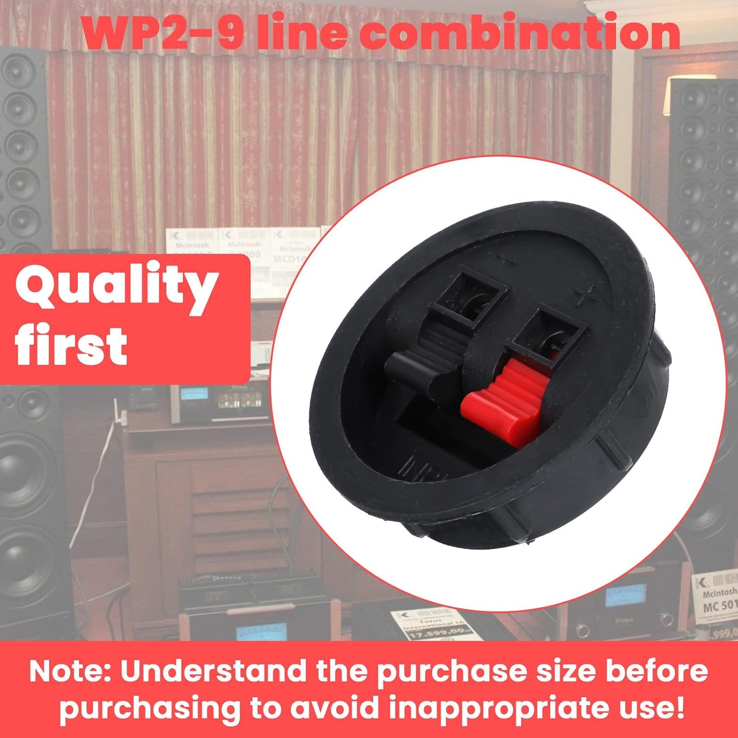 Zyghjort 2 PCS Speaker Terminals, Sub Box Terminals Speaker Box Terminal Cup Subwoofer Box Speaker Terminal Plates