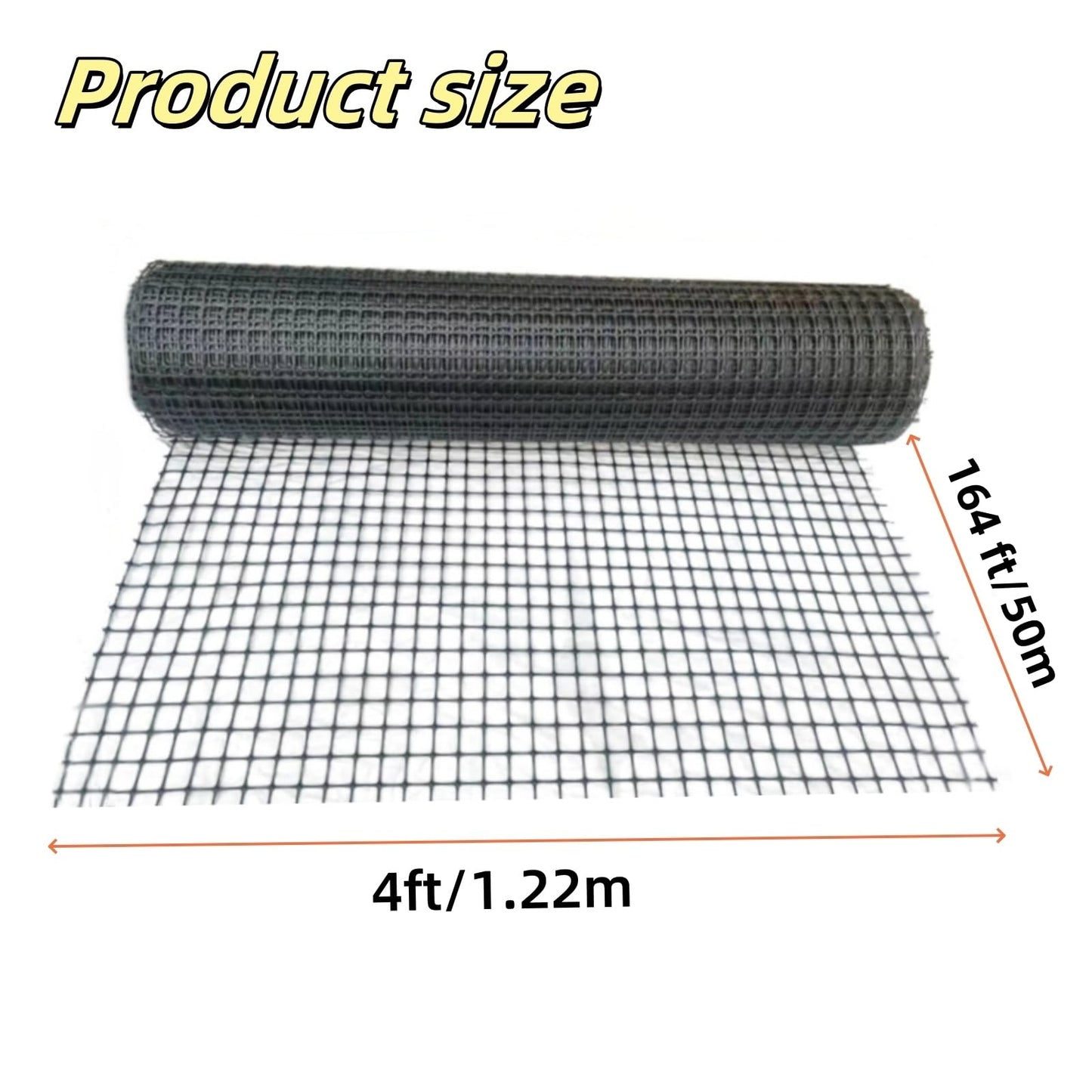 Bidirectional Force Bearing Plastic Geogrid 4' x 164' Paver Base Polypropylene Geogrid EarthLock Increase The Bearing Capacity of The Roadbed Prevent Collapse and Crack Formation