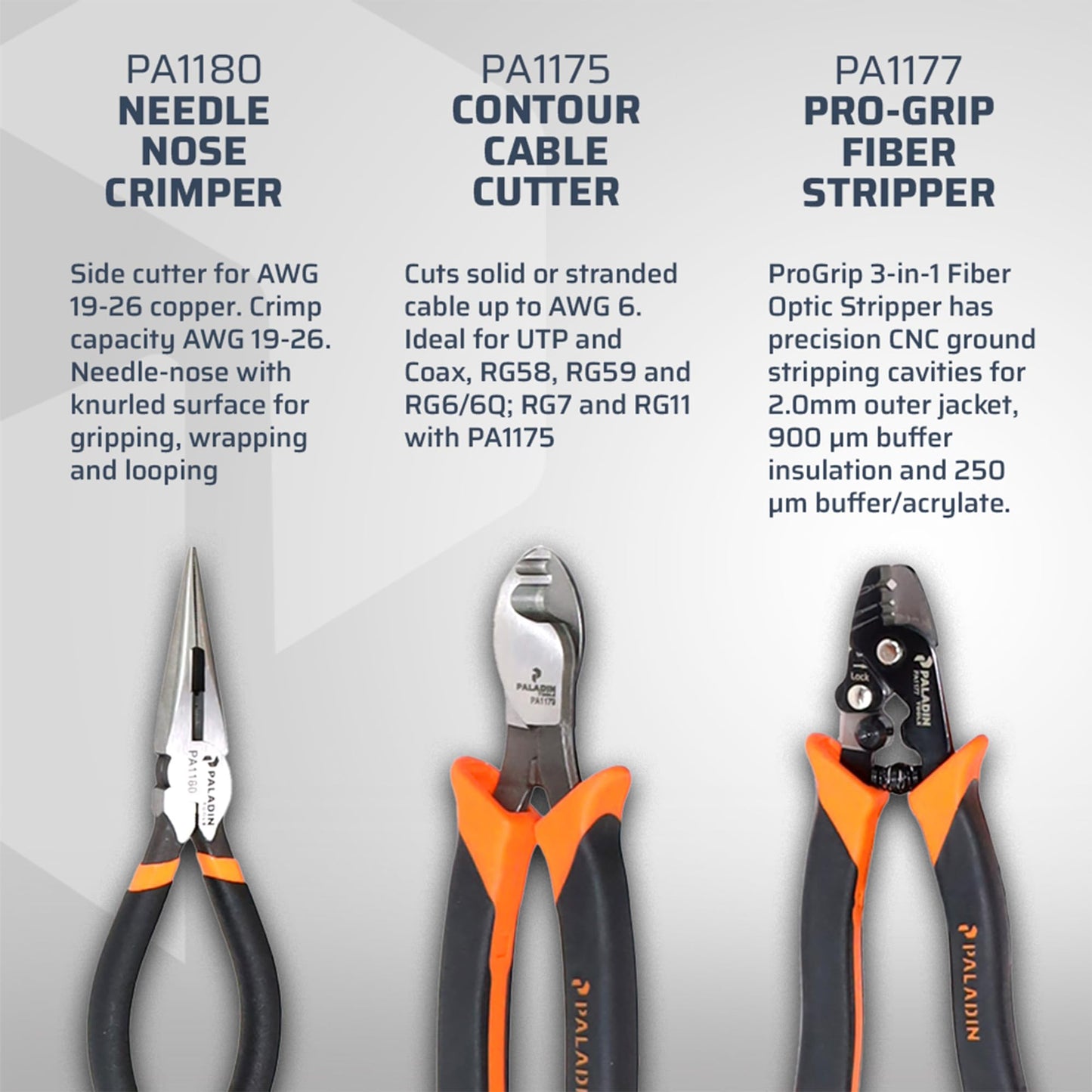 Paladin Tools FTK-P Pro Fiber Optic Tool Kit, Cutters Strippers Slitters Pliers w/Visual Fault Locator VFL, Premium Fiber Optic Tools (Fiber Termination Kit)