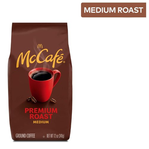 McCafe Premium Roast Ground Coffee - Medium Roast, 12 oz Bag for Rich Flavor and Aroma