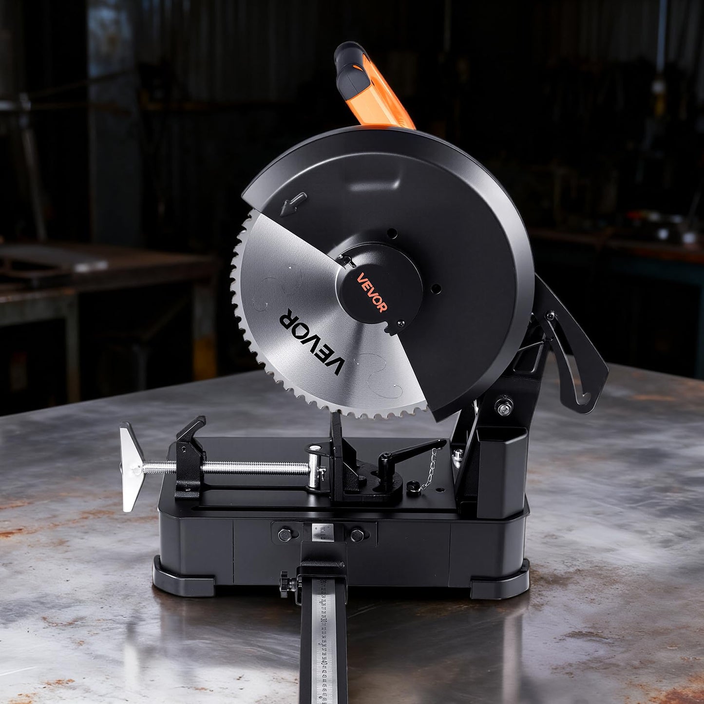 VEVOR Chop Saw, 14-inch Stainless Steel Cold Cut Blade, 3500 W Powerful Brushless Motor, 750-1200 r/min Adjustable Speed, Metal Cutting Chop Saw for Metal Square and Flat Tubes, Steels (240V/60HZ)