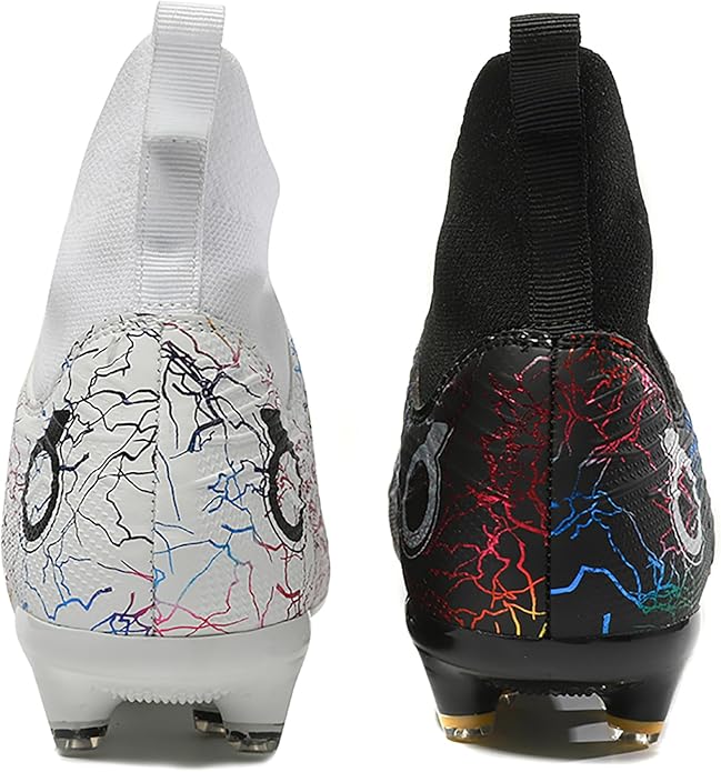Men's Soccer Shoes High-Top Soccer Cleats Outdoor Breathable Athletic Professional Spikes Youth Boys Football Shoes Unisex
