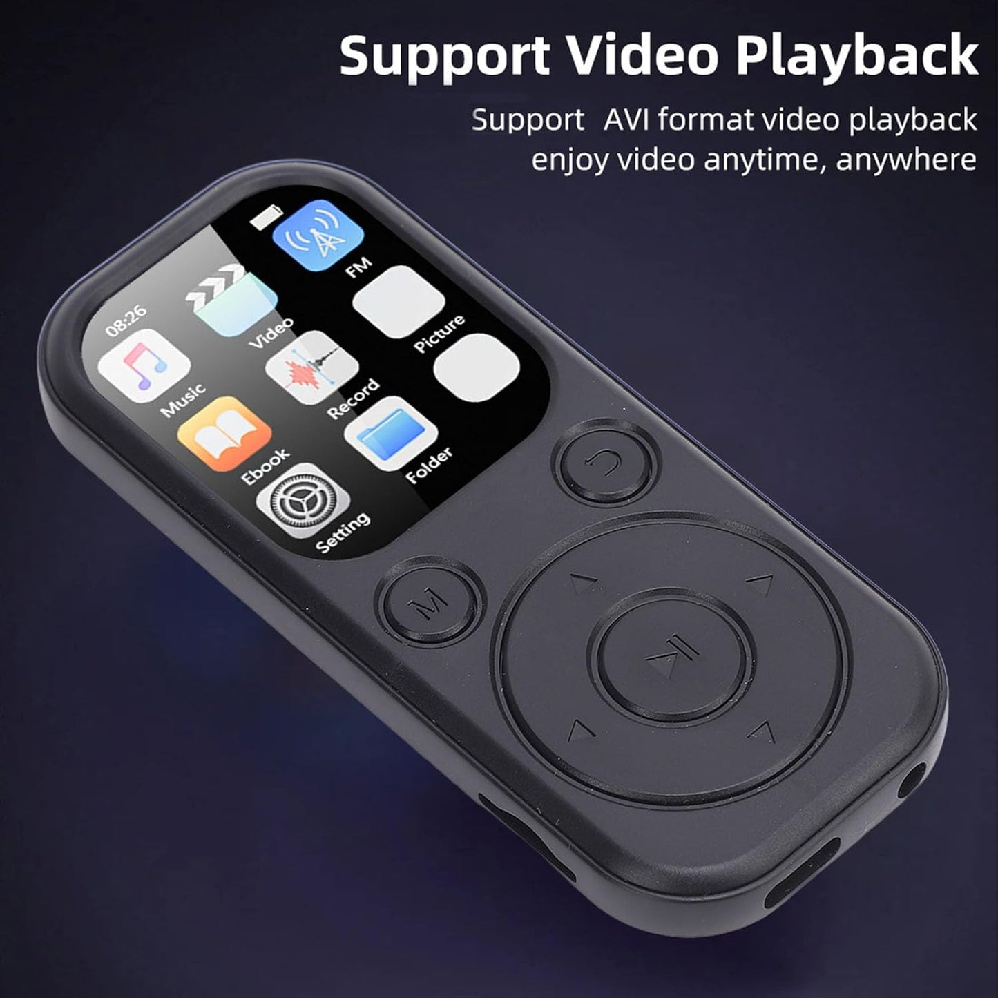 Zunate 128GB MP3 5.4, 2.01 Inch MP3 10,000+ 500mAh (32G HiFi Player with Bluetooth Screen Digital Music Player
