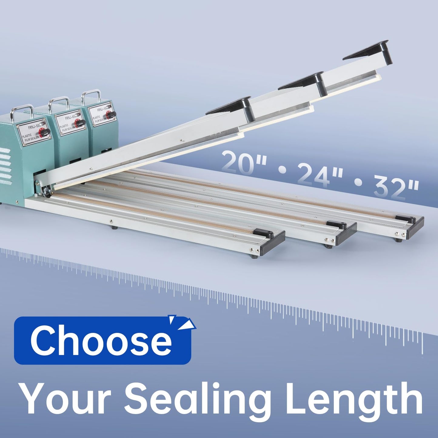 R-PACK Impulse Heat Sealer, Heavy Duty Sealing Machine with Extra 2 Replacements(white, 32inch)