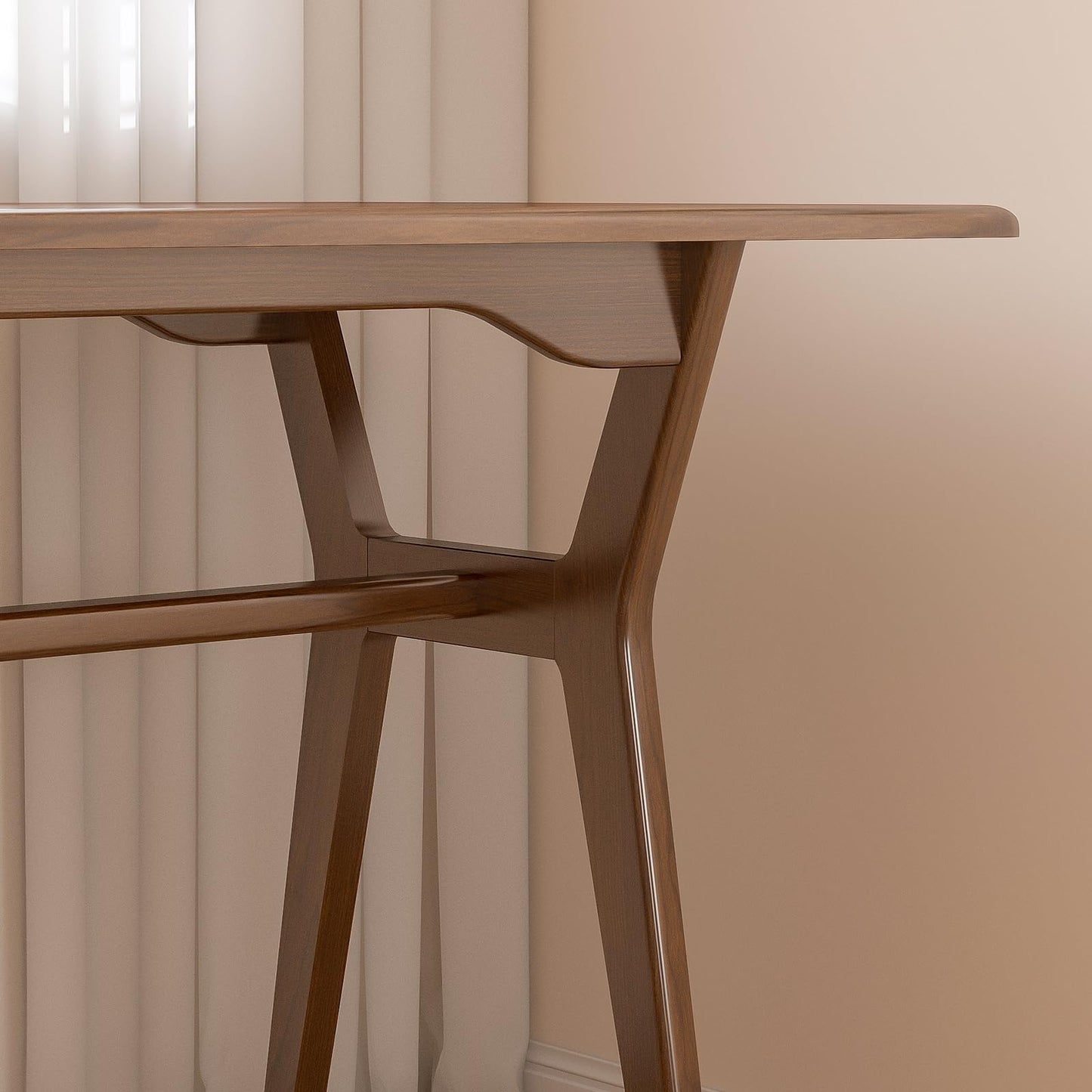 OSCHF Solid Wood Study Desk - 71" Double Long Computer Table for Home Office, 2-Person PC Workstation, Walnut