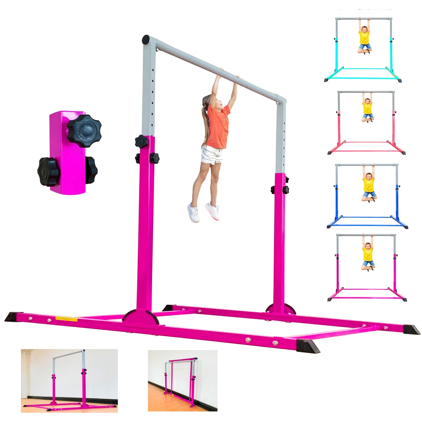 MARFULA Gymnastic Bar for Kids Gymnastic Kip Bar Horizontal Bar Purple Bar Gymnastic Training Equipment for Kids 3-15 Years Home and Club Use