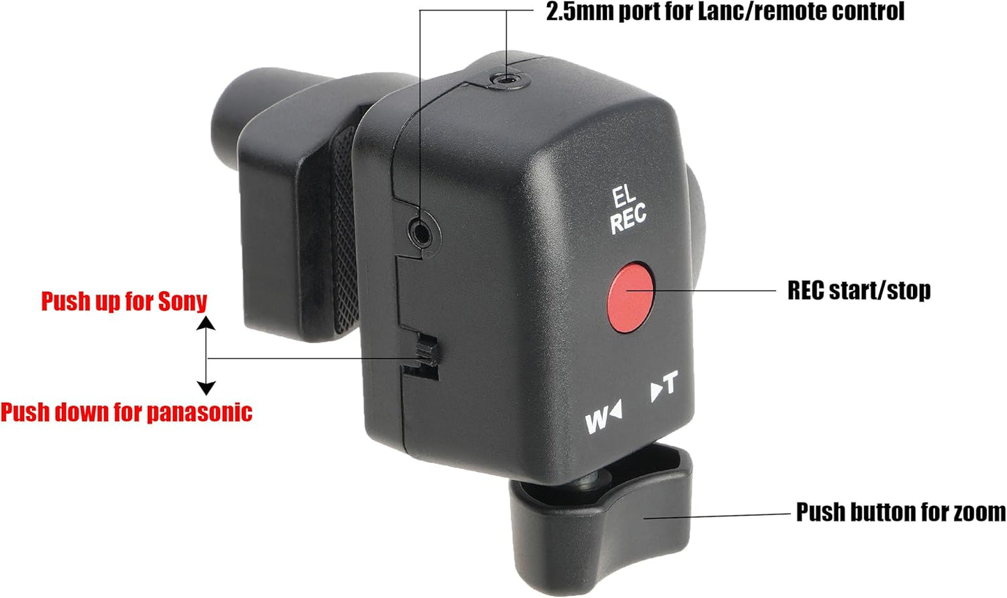 FOTGA 2.5mm HXR-NX800 PXW-Z200 190P 150P 198P VX2200E FX1000E HC-X1500 HC-X20 HC-X2 180 HVX203 Lanc Camcorder Zoom