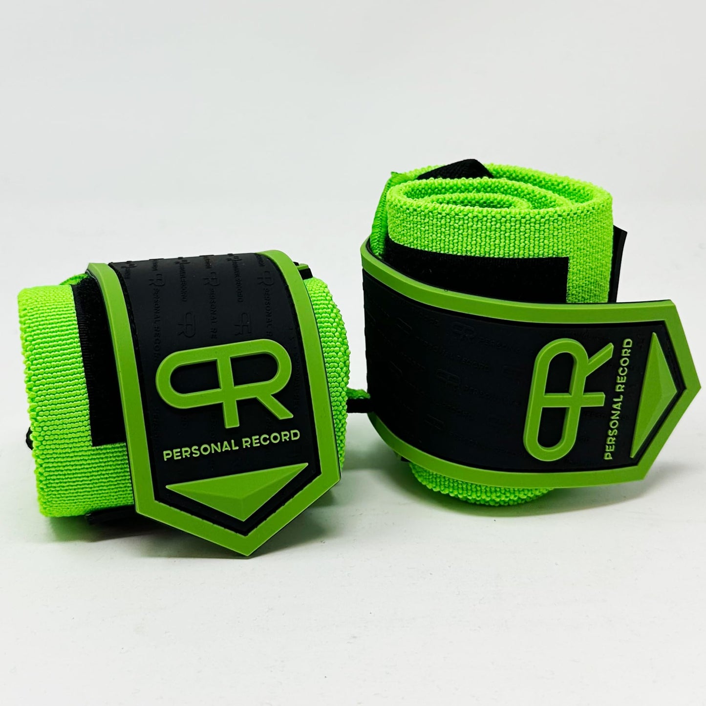PR PePR Personal Record Heavy Duty Premium Wrist Wraps, More Elasticity, Reinforced Stitching, Extra Wide Strap, Strong Thumb Loop, Larry Wheels Weightlifting Wraps, Lifting Wrist Wraps (Neon)