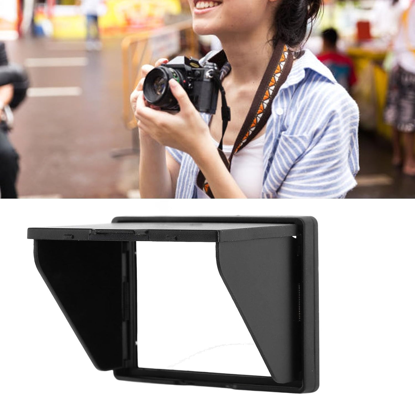 Yunseity A7, A7M2, A7R2, A7M3, A9 Camera LCD Sun Shade Sun Hood, ABS Folding Viewfinder Screen Protector Hood