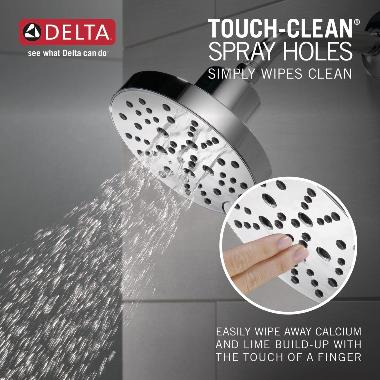 Delta Faucet Galeon 14 Series Chrome Tub Shower Faucet Set with H2Okinetic Shower Head, Shower Trim Kit, Shower Fixtures, Bathtub Faucet Set, Lumicoat Chrome T14472-PR (Valve Not Included)