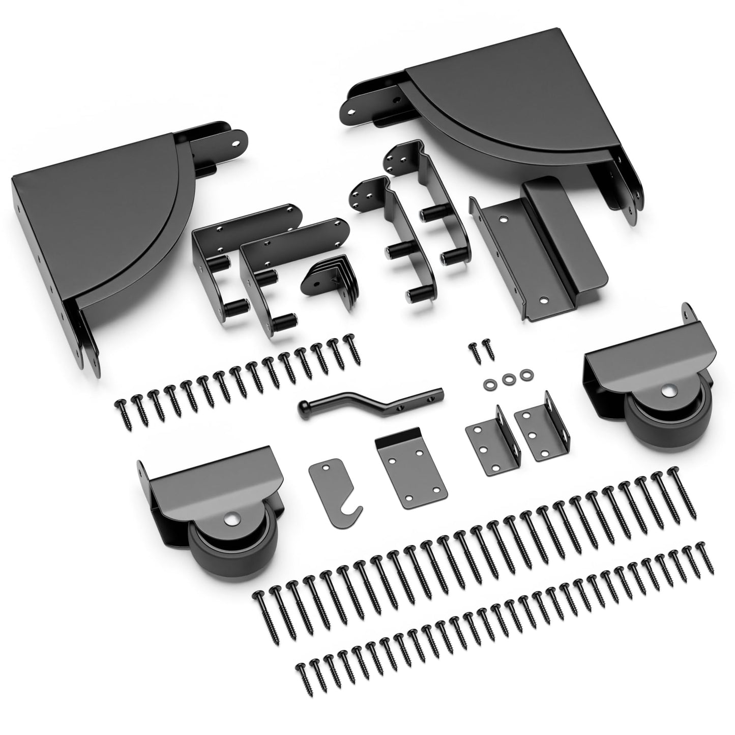 SANKINS Heavy Duty Sliding Gate Kit, Adjustable Sliding Gate Hardware Kit for Wood Fence, Anti Sag Gate Kit Gate Corner Brace Bracket with Gate Latch, Fence Gate Kit for Driveway Gates, Pool Gates
