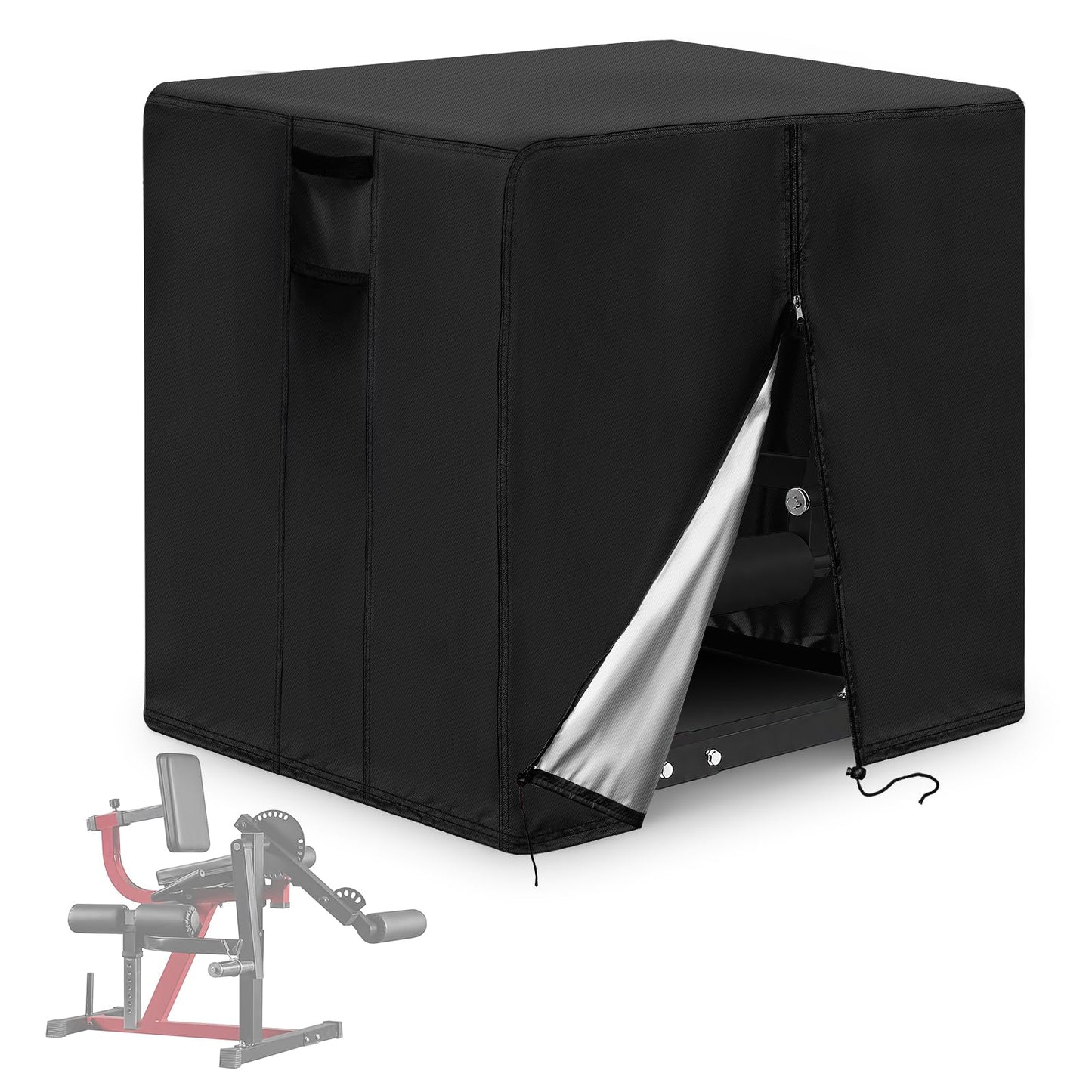 Guisong Leg Extension and Curl Machine Cover,Heavy Duty Waterproof Leg Press Machines Cover for GMWD Home Gym Equipment,600D Dustproof Exercise Bench Covers for FEIERDUN Workout Machine