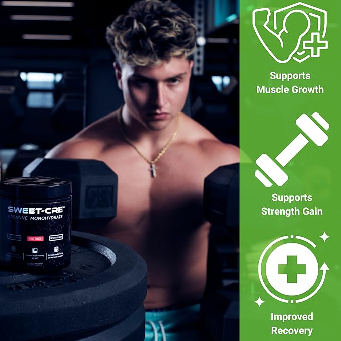 Creatine Monohydrate – 5g Creatine Monohydrate Powder – Advanced Creatine for Women and Men – Bulk Supplements Creatine – Delicious Fruit Punch Flavor – 10oz (40 Servings, Sour Apple)