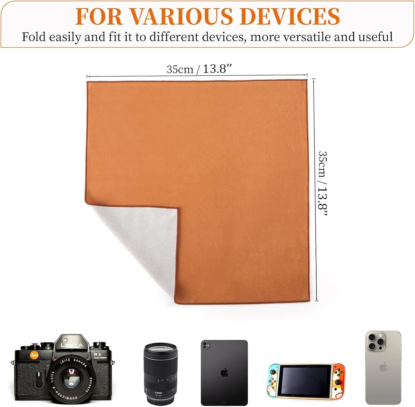 13.8''*13.8 Camera Protective Wrap, Lens Protector, Magic Self-Adhesive Cloth for DSLR/Camera Lens/Phone/Accessories