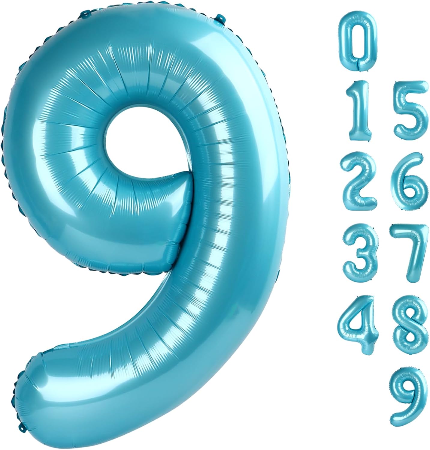 Pastel Blue 40-Inch Number 9 Balloon by [Brand Name] - Perfect for Birthdays, Weddings & Graduations