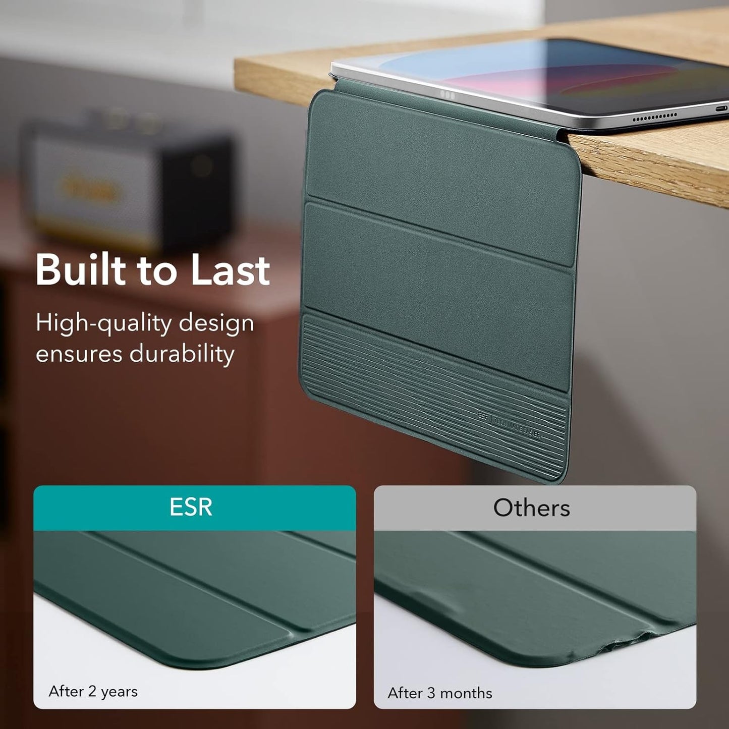 ESR iPad(A16) 11th/10th Case(2025/2022,10.9 Inch), for Generation Convenient Magnetic Attachment, Two-Way Trifold