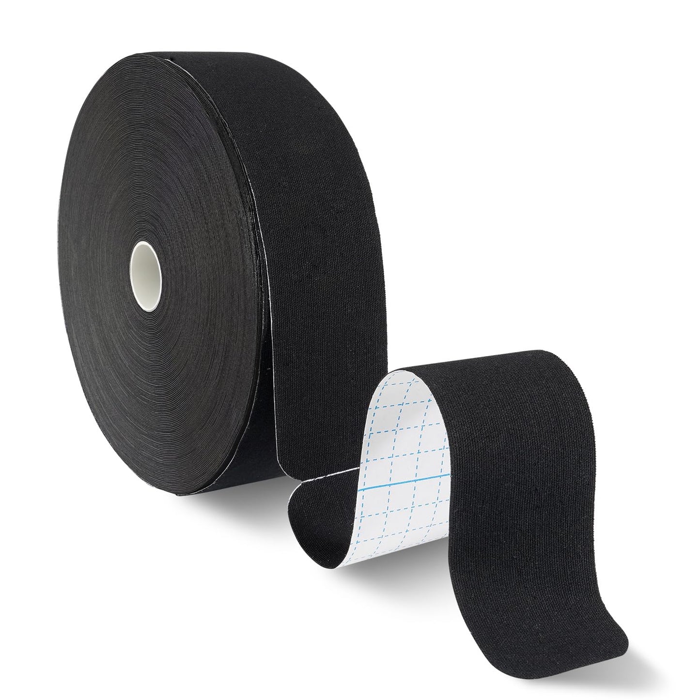 PHYTOP Kinesiology Tape Precut - 115ft (140 Strips) Bulk Roll, Latex-Free & Water-Resistant Athletic Tape - Muscle & Joint Support for Sports, Workouts (Black)