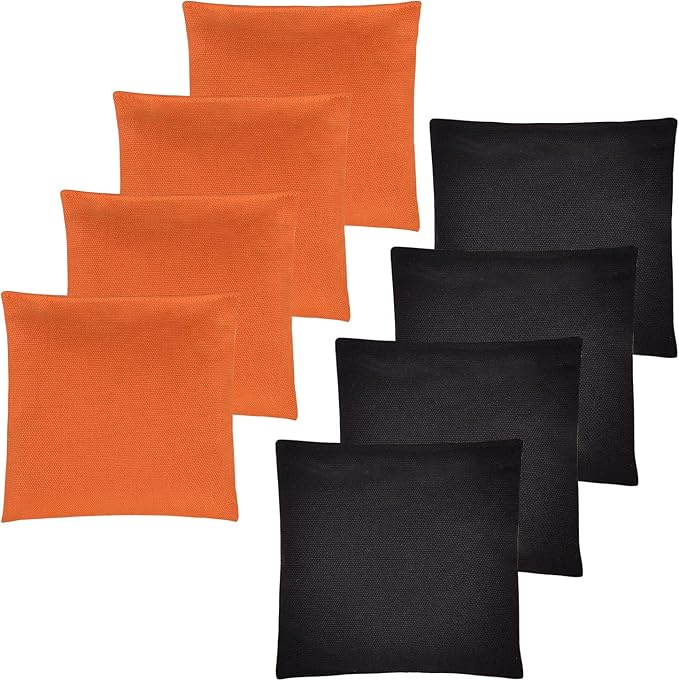 Set of 8 Regulation Cornhole Bags Double Sided, Weather Resistant Bean Bags for Cornhole Toss Game, Corn Hole Beans Bags with Tote Bag