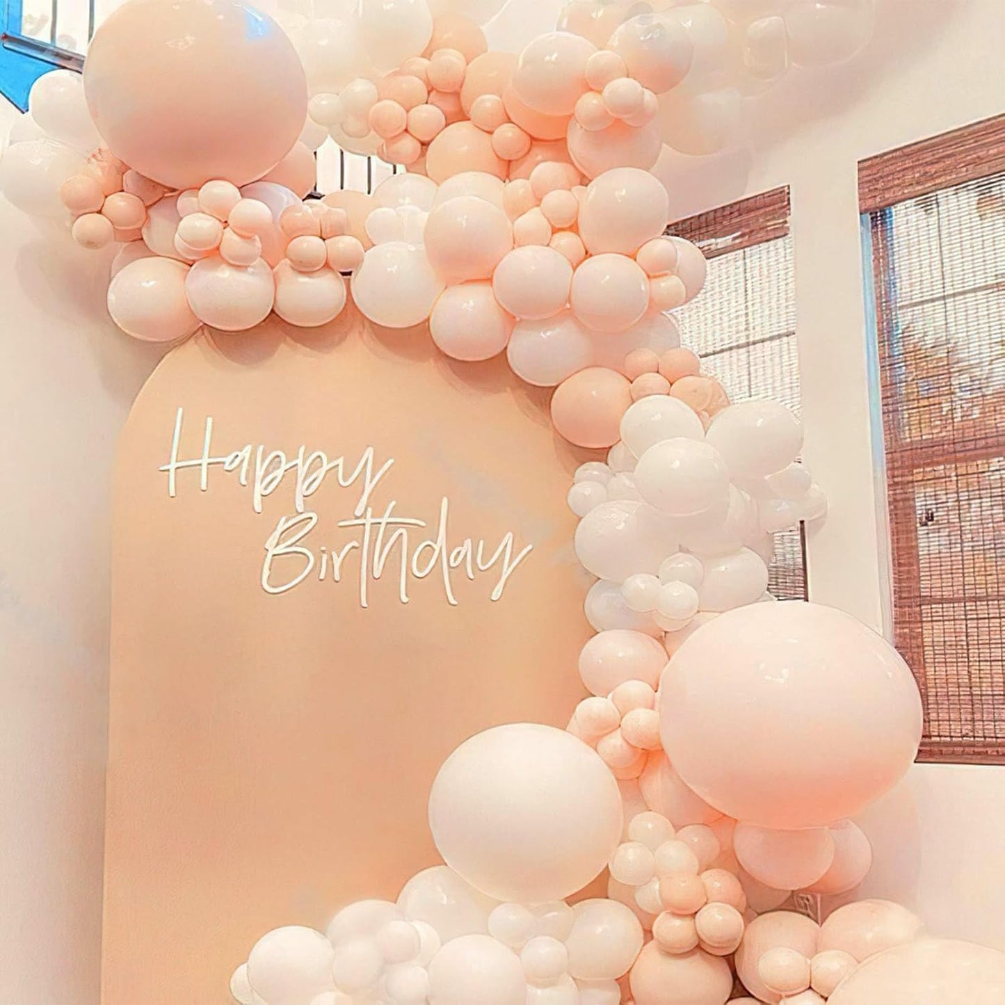 PartyWoo Pastel Orange Balloons - 100 Pcs in Various Sizes for Wedding & Baby Shower Decor