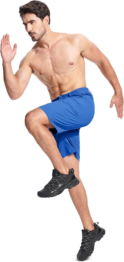 MAGCOMSEN Men's Hiking Cargo Shorts Quick Dry Lightweight 9" Golf Shorts Summer Casual Work Outdoor with 5 Zipper Pockets