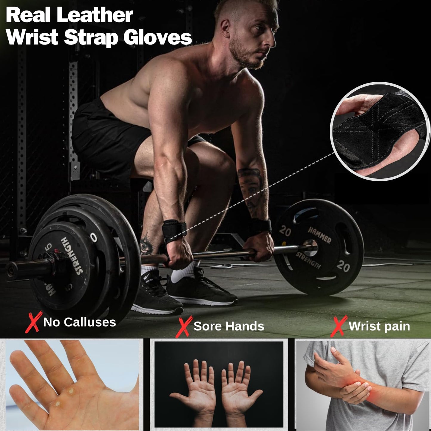 Masami Athletics 2-in-1 Weight Lifting Belt with Gloves - Self-Locking Weightlifting & Dip Set Belt with Rope & Gloves - Multi-Functional Belt for Lifting, Squats, Dips