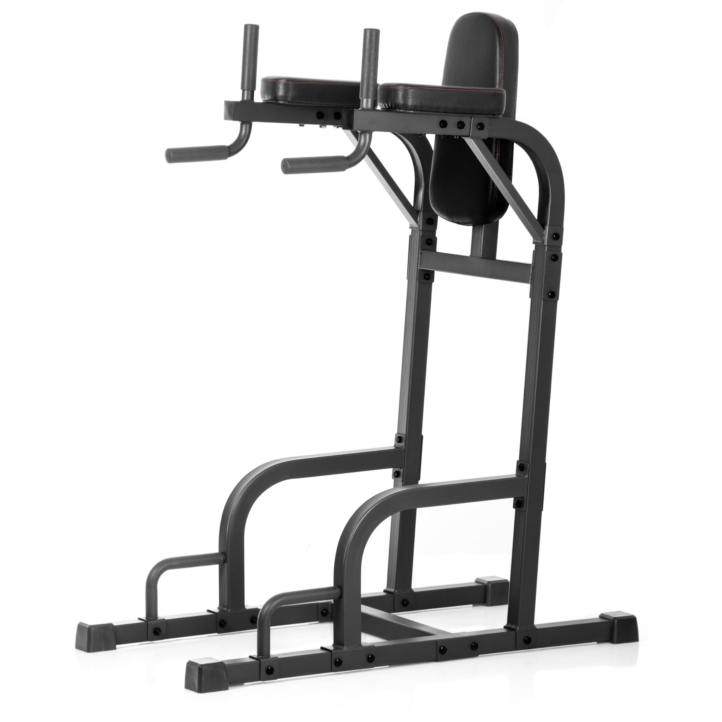 XMARK Captain's Chair with Dip Stand and Push Up Station, Commercial Vertical Knee Raise, Dip Station and Pushup Stand (Black)