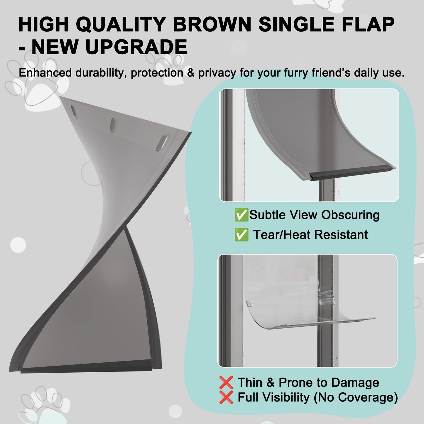 Dog Door for Sliding Glass Doors, Adjustable Height 91"-95 9/16" Aluminum Frame Tempered Sliding Door Dog Doors Insert with Lock,XL Brown10 x 15" Flap Size for Large Dogs