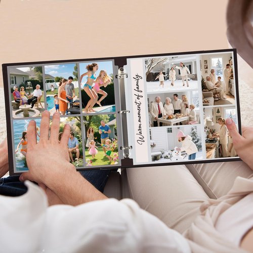 4x6 Photo Album Refill Pages for 3 Ring Binder, 20 Pack Vertical Clear Plastic Photo Sleeves, Holds 240 Photos, Acid-Free Page Protectors, Large Capacity Family Wedding Anniversary Baby Picture Albums