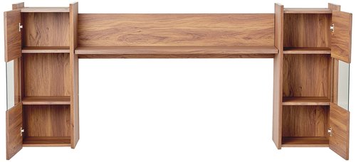 Modway EEI-3436-WAL Visionary Wall Mounted Shelves, Walnut