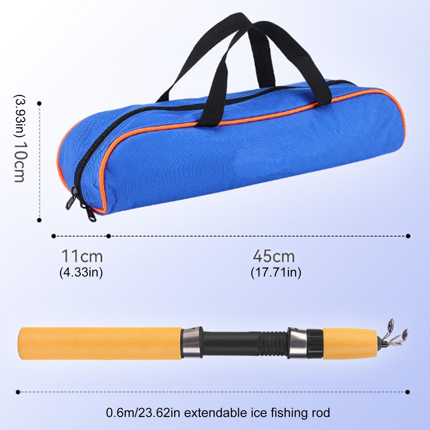 Ice Fishing Gear Durability Nylons and Construction with Heavy Type Iron Tool for Extreme Weather Conditions Quickly Access Ice Fishing Equipment Bag