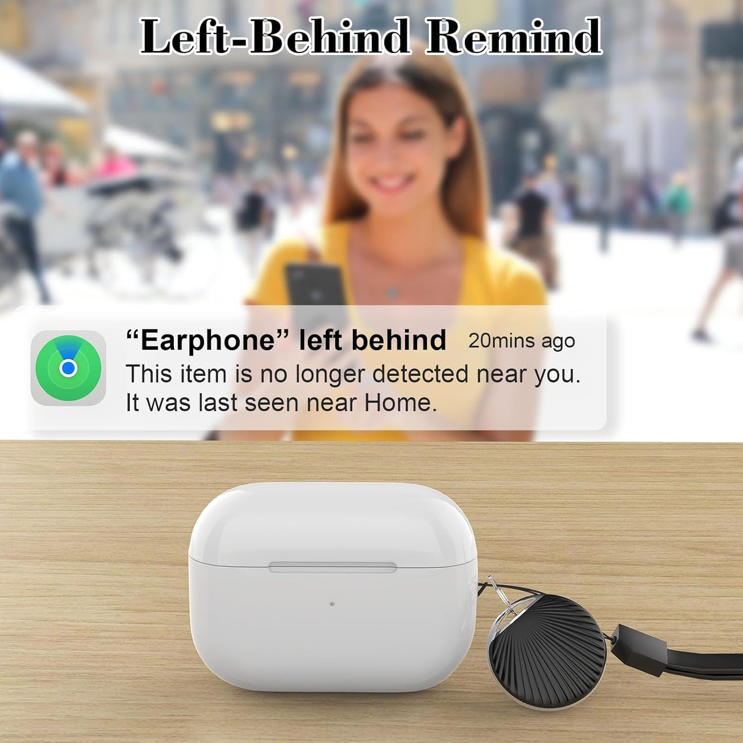 ssltvti IP68 Air Tracker Tag, Smart Tag Bluetooth Tracker Works with Apple Find My (iOS Only), Waterproof, Replaceable