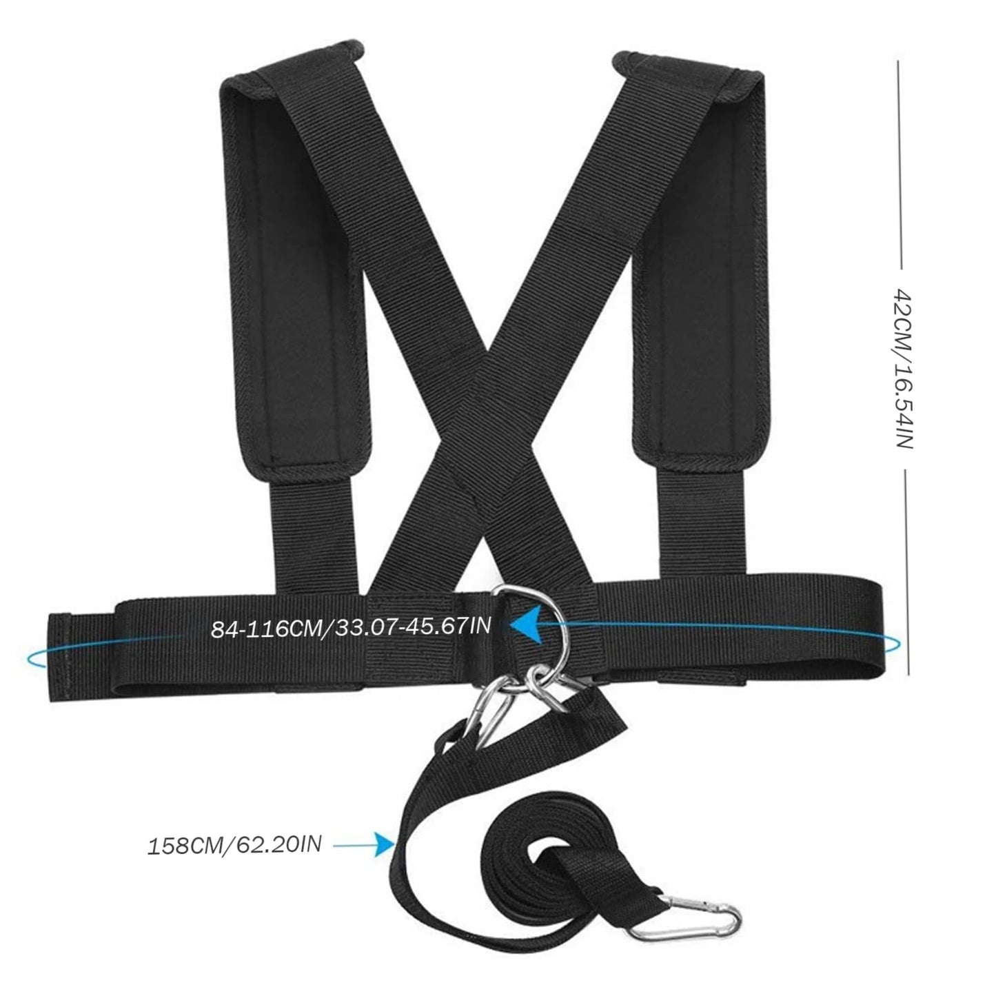 AZIDWERYQ Weight Sled, Nylon Sled Harness Tire Pulling Harness Speed Training Equipment Pull Strap for Sprint Running and Football, Basketball, Soccer Workout Equipment Speed Training