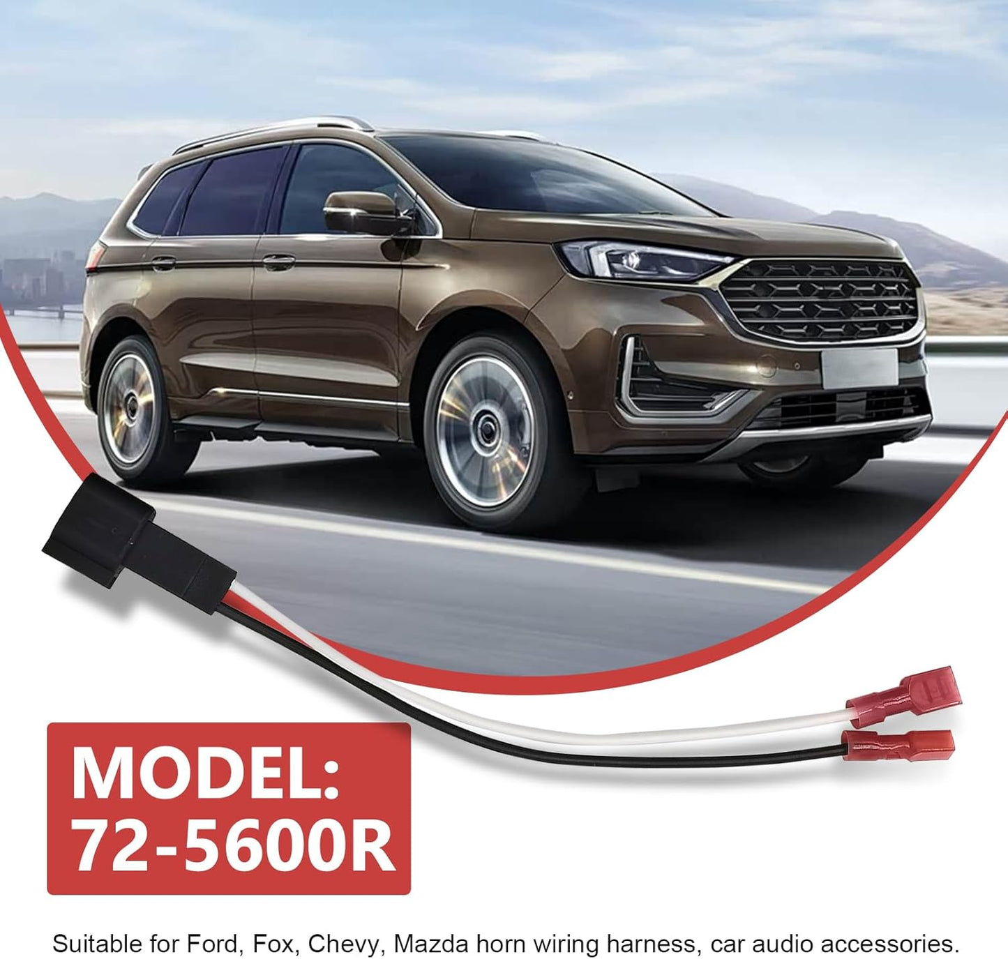 CouTunp 4PCS 72-5600 F150 F250 Speaker Harness, Car Door Speaker Adapter Connector Plug, Speaker Wiring Harness Adapter