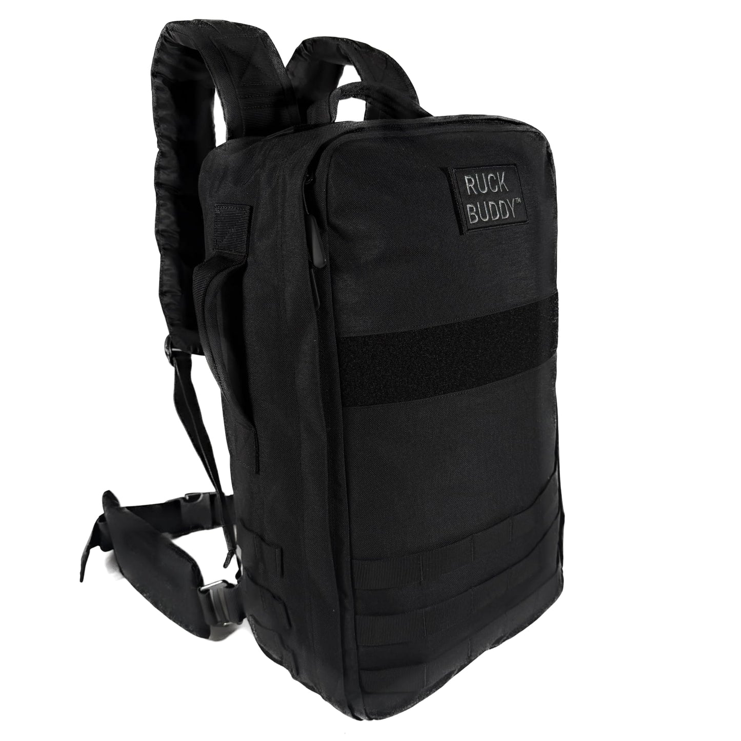 RuckBuddy Weighted Rucking Backpack - 25L Tactical Rucksack with Weight Plate Pockets, Removable Hip Belt, and Padded Shoulder Straps for Rucking and Training
