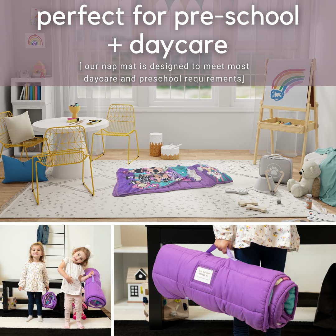 LOL Surprise! 24"(W) X 45"(L) Soft Toddler Nap Mat with Pillow and Blanket Perfect for Preschool, Daycare, and Travel (100% Official Licensed Product)