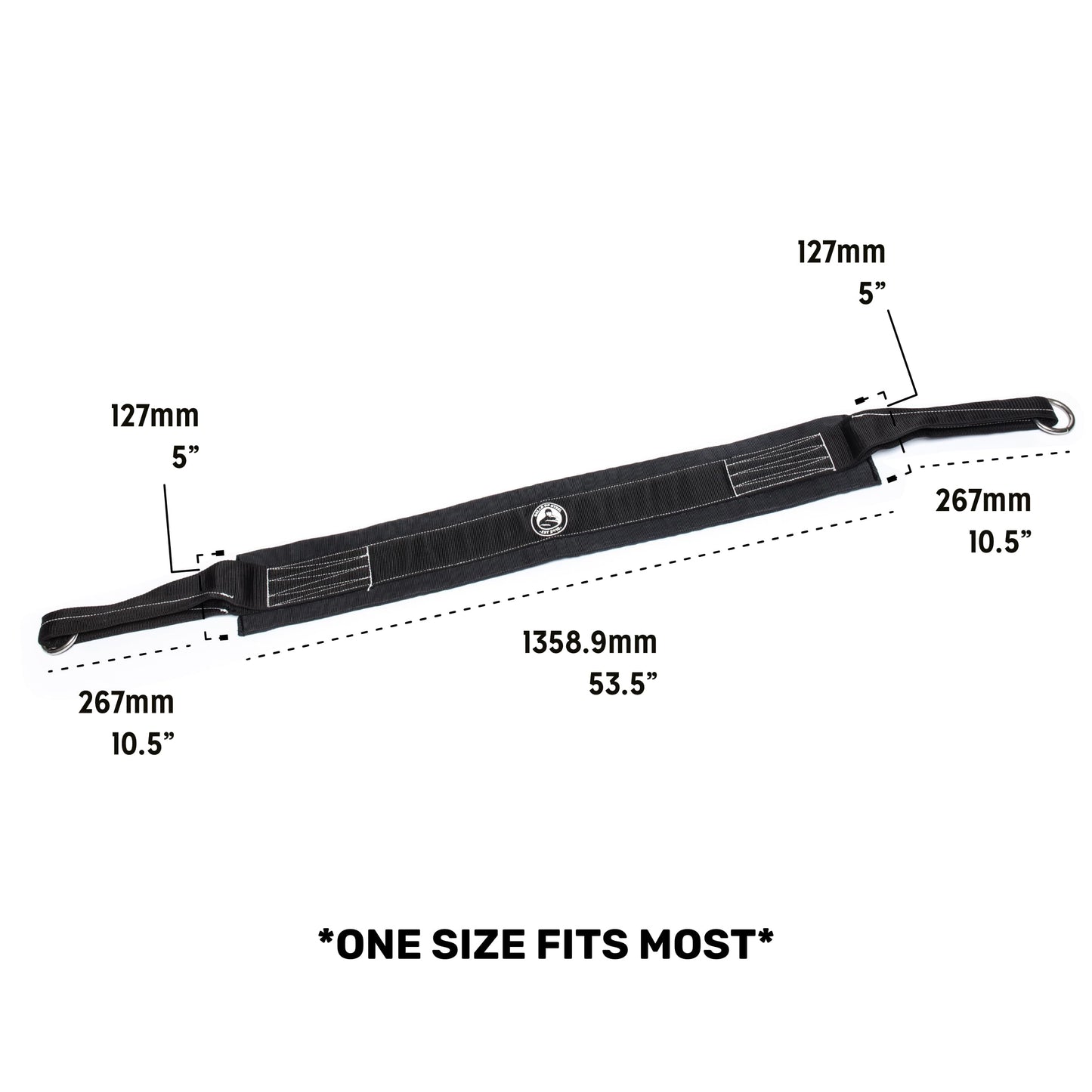 Belt Squat Belt [Bells of Steel] 5in Width Belt Squat Belt for Weight Lifting, Includes Chain - 12in, Heavy Duty Padded Belt Squat Attachment