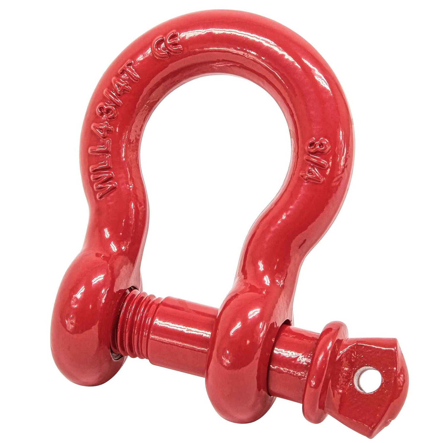 Mytee Products 3/4" Anchor Shackle Forged Carbon Steel w/Alloy Screw Pin WLL # 4.75 Tons (9,500 lbs) | Double Rust Protection Heavy Duty D Ring Shackle for Towing, Rigging & Vehicle Recovery (4 Pack)