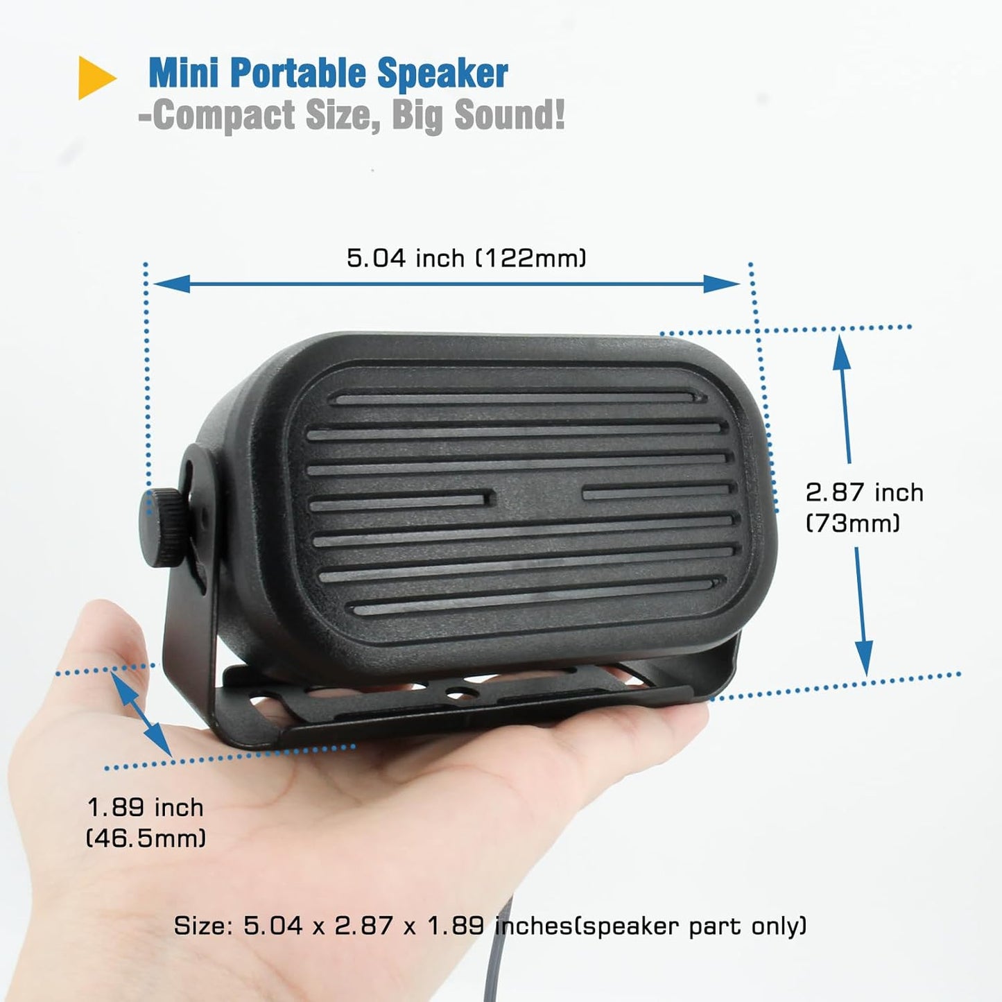 35L 3.5mm IC2730 ID5100 ID4100 IC7100 IC718 IC2300H SP Car External Speaker Mini Portable Speaker Compatible with CB