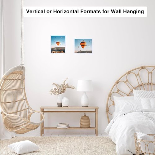 JCJMY 4x5 Picture Frame - White Wall Hanging & Tabletop Display | Shatter-Resistant Plexiglass