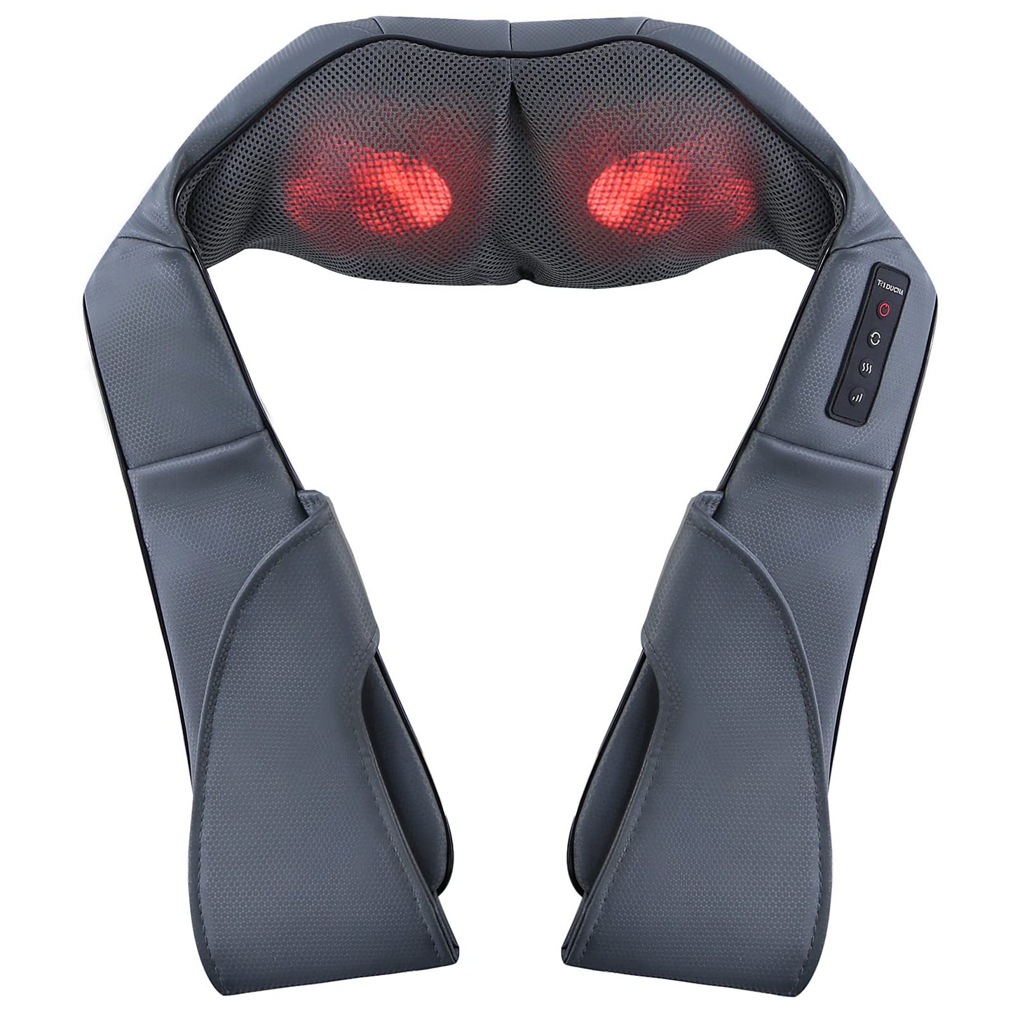 TRIDUCNA Shiatsu Neck Back and Shoulder Massager with Heat - Electric Deep Tissue 3D Kneading Massage Pillow for Lower Back, Calf, Legs, Full Body Muscle Relaxation, Home, Office, and Car Use