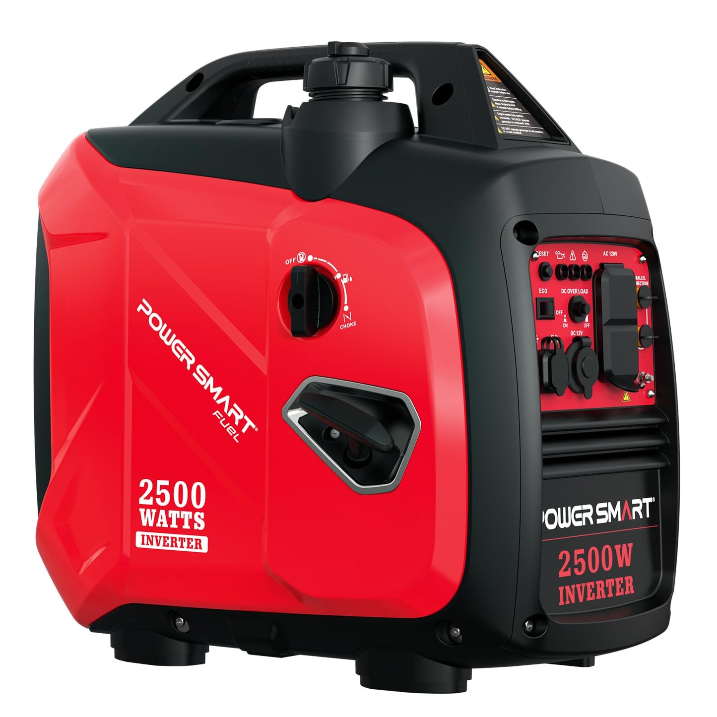 PowerSmart 2500-Watt Gas Powered Portable Inverter Generator, Super Quiet for Camping, Tailgating, Home Emergency Use, Ultra Lightweight, EPA Compliant