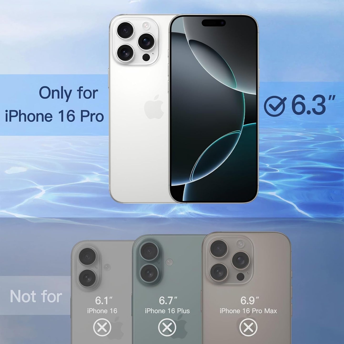 16 6.3-Inch, 2-Pack JETech Privacy Full Coverage Screen Protector for iPhone Pro Black Edge Anti-Spy Tempered Glass