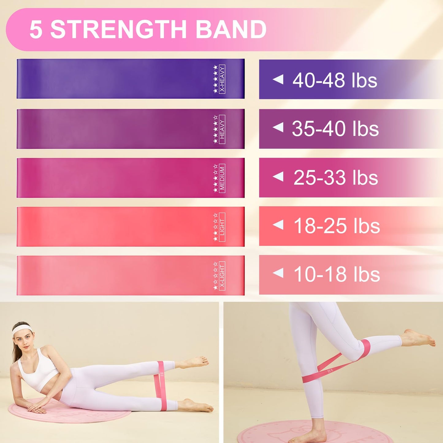 Janhemei Pilates Kit for Women, Pilates Equipment with 13'' Magic Circle, Pilates Ring and Ball Set with 5 Strength Bands, Hip Thrust Belt, Compact Workout Set at Home