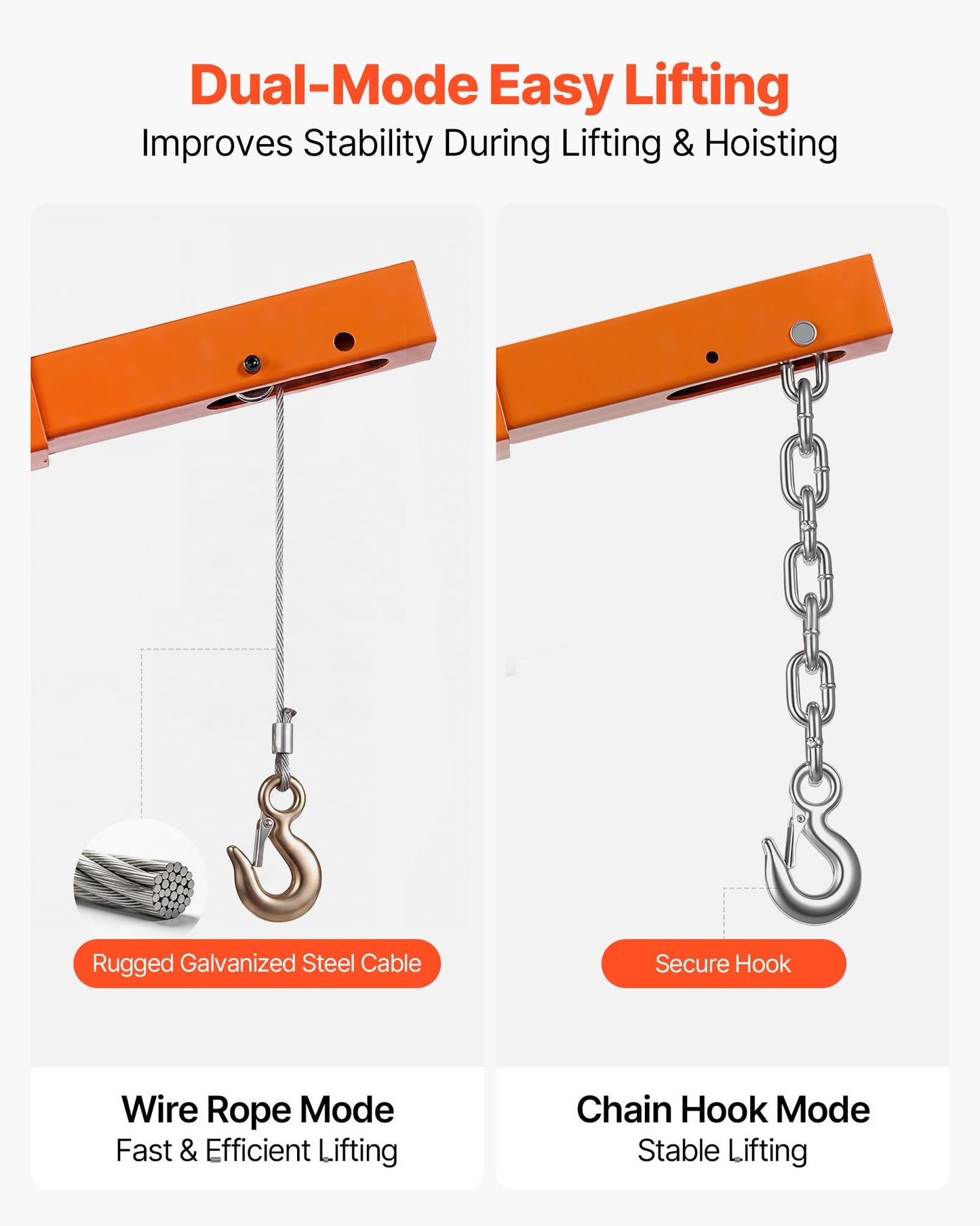 VEVOR Truck Crane, 500 lbs Pickup Hitch Crane Trailer Hitch Mounted with Manual Winch & Hydraulic Jack, 360° Rotating Telescopic Boom, Foldable Truck Bed Jib Hoist for Machine Lumber Equipment Lifting