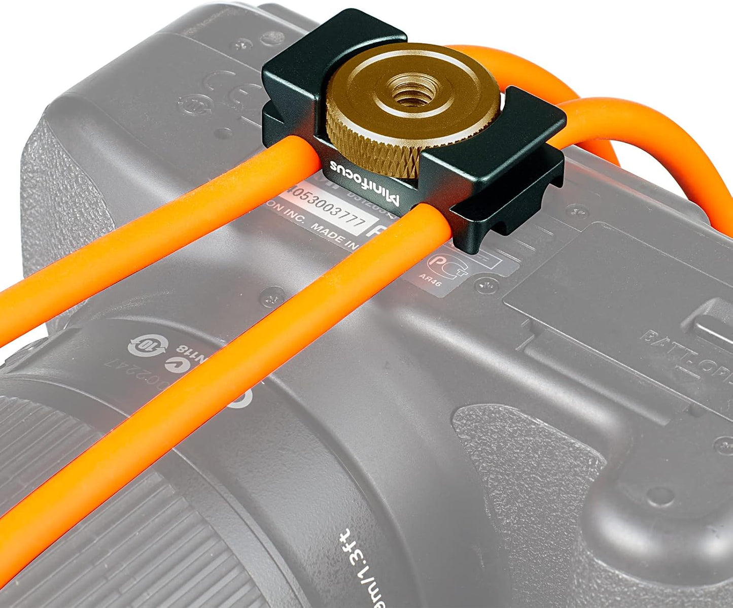 MINIFOCUS 4 Camera Cable Clamp with Arca Swiss System, Aluminum Alloy Tether Cable Block Clip with Grooves, USB Cable