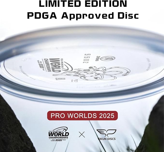 Yikun Stable Midrange Disc Golf Disc - 165-176g Glow-in-The-Dark & Standard Options | Reliable Flight for Outdoor Sports & Games | PDGA Approved (Color May Vary)