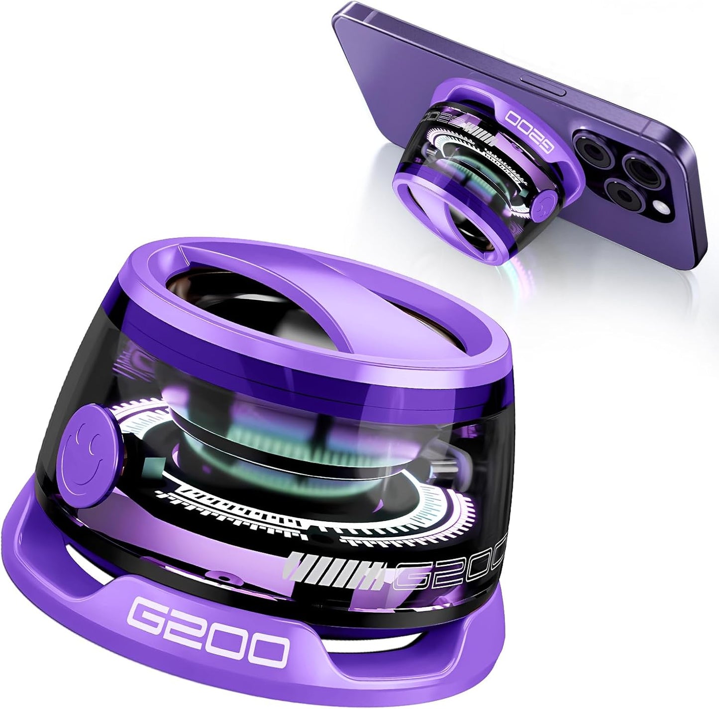 ZNCRSISTY G200 3D 7H Magnetic Bluetooth Speaker - Portable Mini Speakers with RGB Light, Multifunctional Speaker