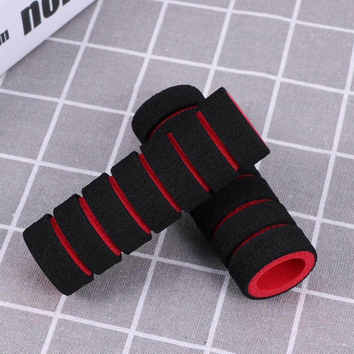 Red Non-Slip Foam Handlebar Grips for Bicycle and Motorcycle – Soft, Durable Sponge Grip Covers for Cycling, Road Racing, Brake Lever Protection – Comfortable Handlebar Tapes